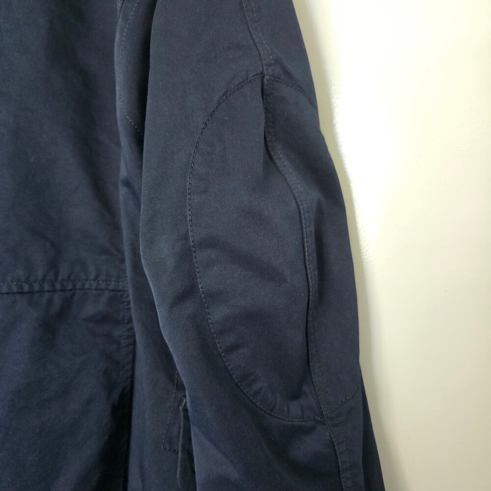 Banana Republic Utility Field Jacket Mens M Navy Blue w/Tan Corduroy Collar - Picture 6 of 11